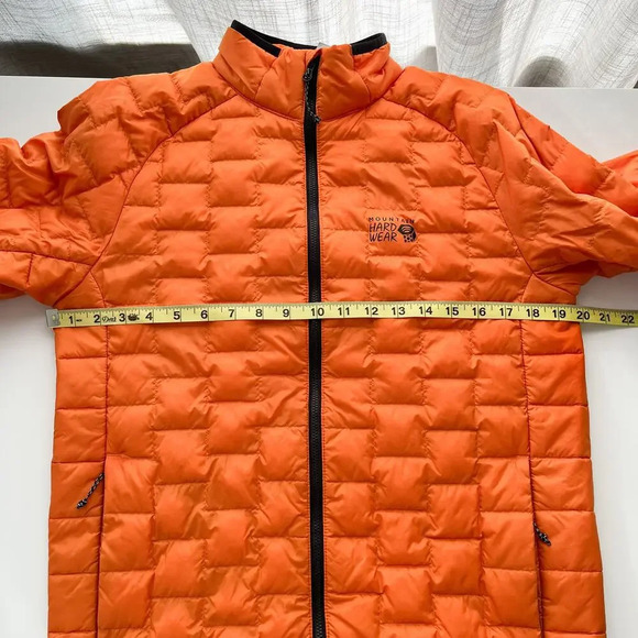 Mountain Hardwear Men's Summiter Down Jacket Small Orange Ultralight Outdoor - Picture 7 of 10